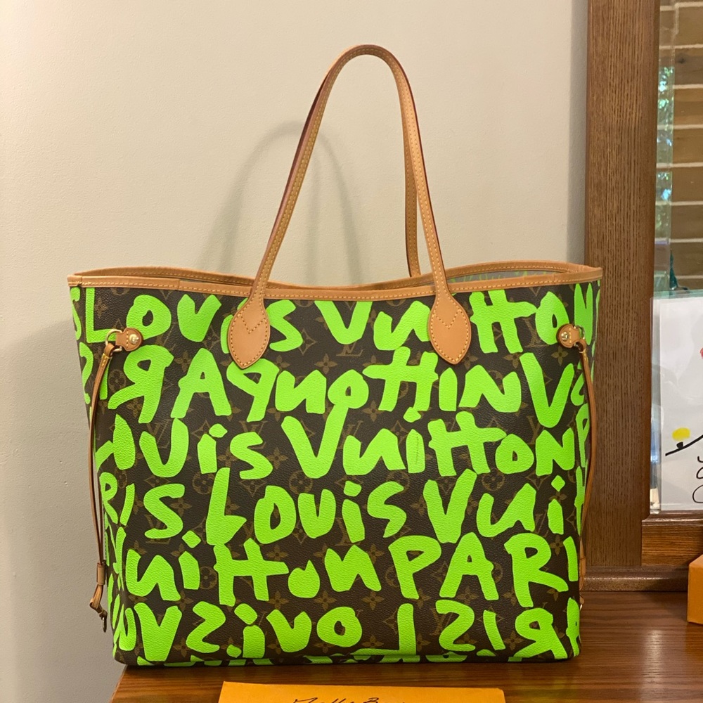 Louis Vuitton Sprouse Green Graffiti Neverfull GM